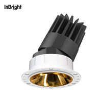Spot antireflet en aluminium pour plafond 8W 18W 25W Spot encastré LED réglable sans bordure