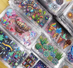 Nouvelle collection : Autocollants thermocollants papillons botaniques en silicone et caoutchouc, motif dessin animé pour vêtements - Product Image 1