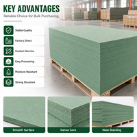 Panneau MDF moderne HG Brand E1 1220x2440mm 18mm d'épaisseur, couleur verte, résistant à l'humidité, meubles de première classe, armoire de cuisine