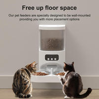 Distributeur automatique intelligent WiFi portable pour animaux de compagnie 4L avec enregistrement vocal et double bol ABS détachable pour chats et chiens