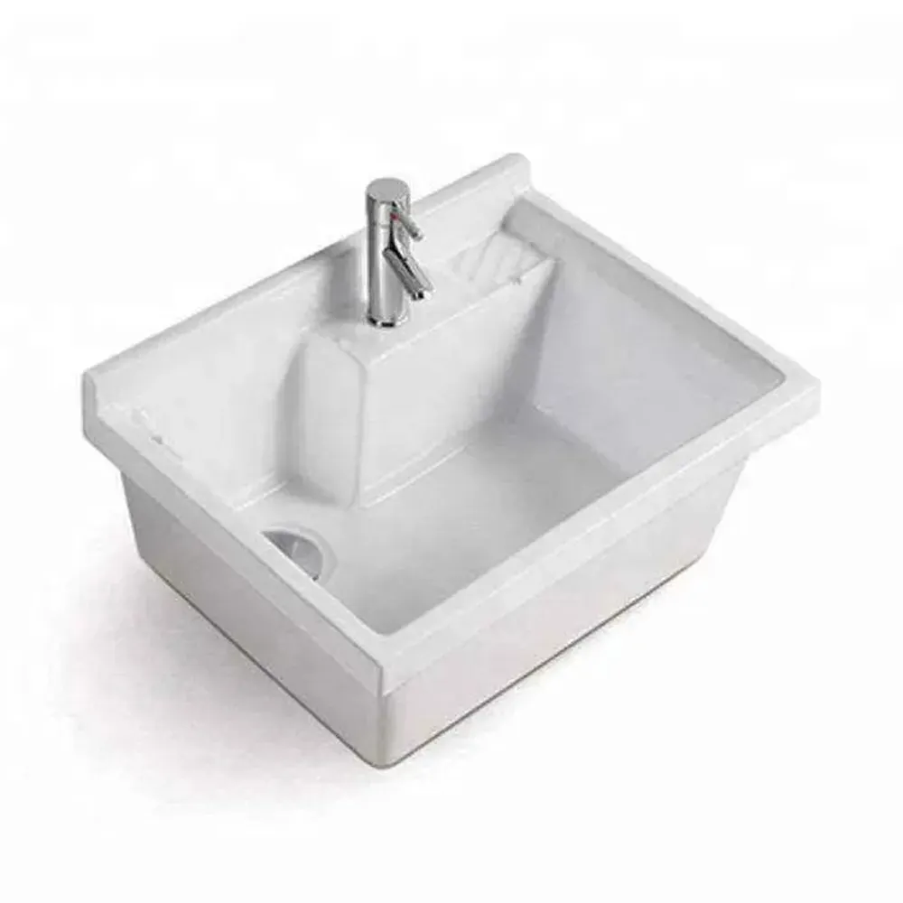 PT009L büyük boy seramik çamaşır banyo lavabo derin giysi lavabo