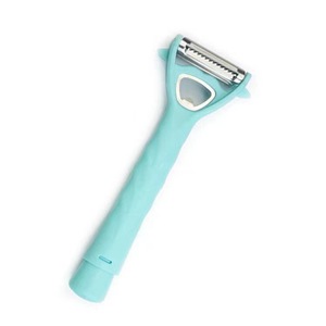 เครื่องปอกเปลือกผลไม้สแตนเลสแบบใหม่ 4-in-1 อุปกรณ์ครัว พกพาสะดวกสำหรับปิกนิกและการทำอาหาร - Product Image 4