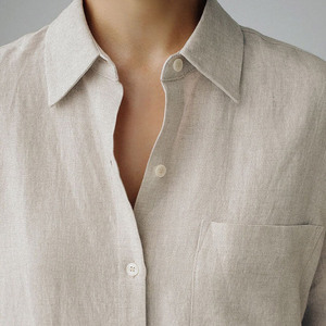 Abiti personalizzati in <span class=keywords><strong>lino</strong></span> di cotone naturale per le donne a maniche lunghe <span class=keywords><strong>abito</strong></span> <span class=keywords><strong>Midi</strong></span> in <span class=keywords><strong>lino</strong></span> di colore solido da donna - Product Image 5