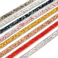 Bande d'appliqué en strass de résine, chaîne perlée, motif de pierres scintillantes thermocollantes pour la fabrication de bijoux DIY et la décoration de vêtements
