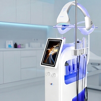 Appareil professionnel électrique 11-en-1 d'esthétique pour le nettoyage de la peau, le rajeunissement facial à l'oxygène et le traitement de l'acné, machine de spa en plastique pour usage domestique