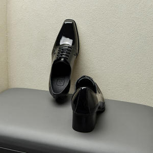 Zapatos Oxford de Cuero para Hombre, Modelo Nuevo 2025, Punta Cuadrada, Ligeros, Transpirables, Antideslizantes, para Oficina y Trabajo - Product Image 3