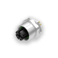 CE RoHS alta calidad al por mayor Ethernet Cat6 chapado en oro montaje en Panel IP67 M12 X código 8pin conector hembra para PCB de orificio pasante