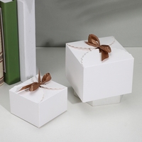 Großhandel einfarbige Bogen Geschenk box mit Band Hochzeits feier begünstigt Schokolade Geschenke Candy Box