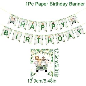 <span class=keywords><strong>Jungle</strong></span> Animal <span class=keywords><strong>Anniversaire</strong></span> Bébé Douche Assiettes En Papier Jetables Vaisselle Décor De Fête Garçon 1er Sauvage Une Fête D'<span class=keywords><strong>anniversaire</strong></span> Fournitures - Product Image 3