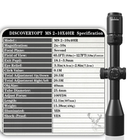 Nouveauté DISCOVERYOPT MS 2-10X40IR verre gravé portée SFP télescope chasse vue télescopique