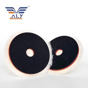 5 pouces laine tampons de polissage voiture détaillant 100% laine naturelle peinture meulage disque de polissage éponge Premium laine mélange tampon - Product Image 4