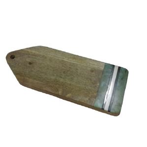 Natural High Quality <b>Wood</b> Triangle Shape Resin Inlay <b>Wood</b> Chopping Board Customized Hot Box Wrap Logo Time Packing <b>Piece</b> Pcs - Product Image 4