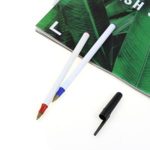 BECOL promosyon ucuz reklam tükenmez kalem kırmızı/siyah/mavi mürekkep kalem ofis okul için özel Logo plastik tükenmez kalem - Product Image 4