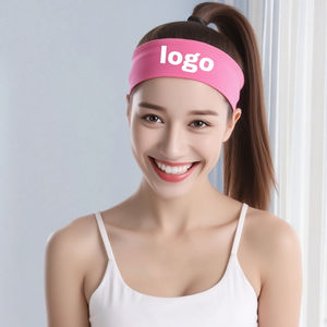 महिलाओं की पतली लोचदार कपास स्वेटबैंड ट्रेंडिंग ठोस रंग खेल हेडबैंड योग फिटनेस कसरत लुभावनी - Product Image 1