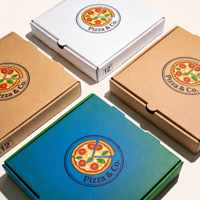 Boîte d'emballage pour pizza à emporter personnalisée, imprimée, en carton ondulé, 8, 10, 12, 14, 16 pouces, petite boîte à pizza pour livraison