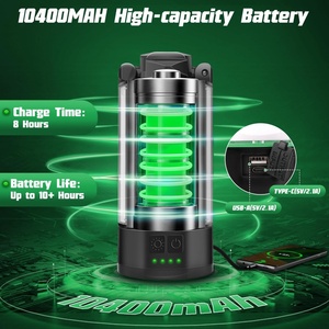 Lampe de <span class=keywords><strong>travail</strong></span> LED multifonctionnelle à énergie solaire, rechargeable, pliable, rétractable, portable, étanche, pour le camping, la randonnée et les excursions - Product Image 3