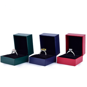 Nuevo Diseño Clásico de Caja de Joyería de Plástico, Caja de Embalaje de Papel con Imitación de Cuero para Anillos, Colgantes y Cadenas, Venta al Por Mayor Personalizada - Product Image 1
