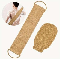 Gant exfoliant pour le corps en sisal et chanvre, fait main, écologique, avec logo personnalisé, pour le lavage corporel, la douche et l'élimination des peaux mortes
