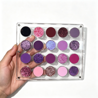 Palette de fards à paupières multichromes violet rose, fards à paupières mats, scintillants, duochromes, logo personnalisé, vente en gros, cosmétiques en vrac