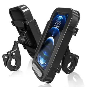 New Adjustable 360 Degree Rotation Foldable Touch Screen Bag Motorcycle Handlebar Waterproof Bike fahrrad Phone Holder Mount