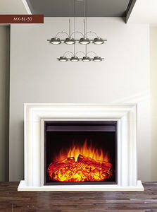 Foyer électrique en pierre naturelle avec marbre, support de télévision, pour table - Product Image 3