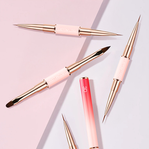 2025 Phổ Biến Gradient Màu Hồng Đôi Hai Mặt Lót Móng Tay Nghệ Thuật Bàn Chải 5Pcs Tước Bàn Chải Móng Tay Thiết Kế Bàn Chải Thiết Lập - Product Image 6