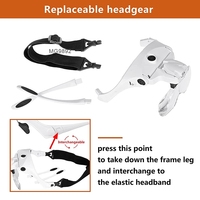 Highly Recommend Professional Rechargeable Light Weight Head Magnifying Glasses with 2 LED Light