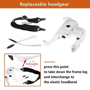 Gafas de aumento de cabeza ligeras recargables profesionales altamente recomendadas con 2 luces LED - Product Image 5