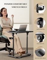 Great Roc Home Office Ordinateur Petit ordinateur portable Bureau Lit Canapé Table d'appoint Bureau réglable avec support de table et porte-gobelet