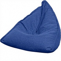 Grand pouf triangulaire léger 100x80x75cm, facile d'entretien, coussin relaxant, doublure indépendante, anti-fatigue, sûr, inodore