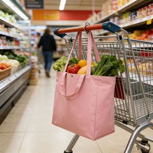 Bolsa de Compras Personalizada de Lona Colorida con Asas Dobles y Botón a Presión Oculto - Product Image 3