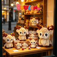 Porte-clés personnalisé en peluche cerf, jouet doux en peluche pour accessoire de sac, cadeau pour enfants