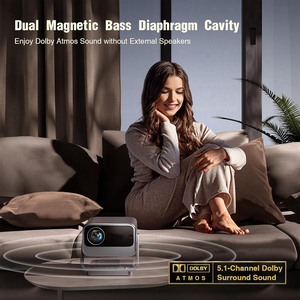 AI Auto Focus 4K Proyector <span class=keywords><strong>de</strong></span> películas para exteriores con <span class=keywords><strong>Netflix</strong></span> 300 ''Pantalla MAX Lámpara LED 5G WiFi 2G RAM Enchufe <span class=keywords><strong>de</strong></span> EE. UU. - Product Image 5