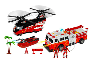 Nuovo Modello di Giocattolo Camion dei Pompieri in Due Stili Misti, Set Giocattolo in Plastica per Bambini - Product Image 4