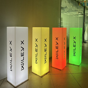 Columna Publicitaria Personalizada con Luces LED RGB de 16 Colores, Lámpara de Pie con Cubo LED, Tubo Cuadrado LED para Decoración de Paisajes Exteriores - Product Image 2