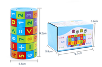 Addition Soustraction Multiplication et Division Numéro en bois Cube magique Jouet éducatif pour enfants Cadeau