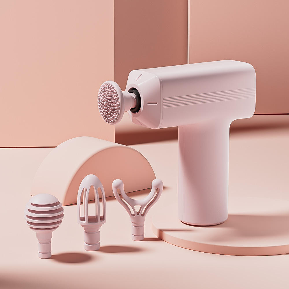 สีชมพู [3 ระดับความเข้ม] หัวนวด 4 หัว