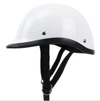 Casque de moto Jockey Polo léger vintage japonais à visière semi-ouverte