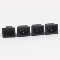 Prise de courant CA 250 V CA 10 A, connecteur de montage sur panneau, prise d'entrée 3 broches pour voiture électrique et alimentation informatique
