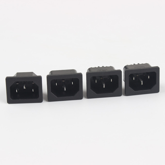 AC Socket   Power Socket 250VAC 10A Panel Mount Connector Plug Socket 3 Pin Inlet Plug for Electric Car Computer Power Socket