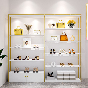 Portable Metal Multi-Layer Shoe Display <strong>Rack</strong> with Lights for Retail Use Children's &amp; Men's/Women's Shoes and Bags - Product Image 4