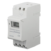 Nouveau type Din Rail 2 fils hebdomadaire 7 jours Programmable interrupteur de temps numérique relais minuterie contrôle AC 220V 230V 12V 24V 48V 16A 30A