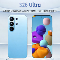 Téléphone portable S26 Ultra Écran plein 7,3 pouces 16 Go de RAM 1 To de ROM Android 15 7800 mAh Double appareil photo 72MP 108MP Vente en gros
