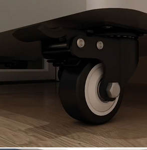 <span class=keywords><strong>Brouette</strong></span> robuste avec freins Roulettes universelles Roulettes <span class=keywords><strong>de</strong></span> <span class=keywords><strong>roue</strong></span> silencieuses industrielles fixes noires - Product Image 6