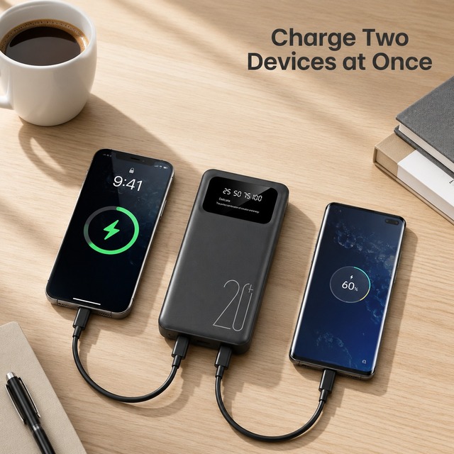 Power Bank Airplane-safe 20000mAh Ultra-large Capacity Plastic 10W Multi-USB Output