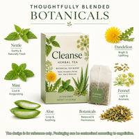 Mélange de thé vert matcha aux extraits de plantes, fenouil, pissenlit et citron – Thé matinal léger et frais aux herbes