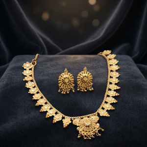Wholesale 14K 18K 24K Gold Filled Forming Jewelry Set, Floral Design Fashion Jewelry Set, Brass Gold Plated Luxury Jewelry Set. - Product Image 3
