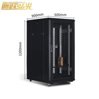Kabinet Server Jaringan Rak 19 Inch TB 22U 900*600*1200mm dengan Pintu Mesh Berlubang, Disipasi Panas Baik, Anti Debu, Model Lantai