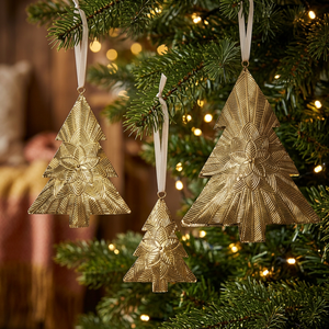Iron Star Christmas Ornaments 3 Pcs High Quality Engraved Art Deco Design Environment-Friendly Wall Mount Home Decoration Decor - Product Image 4