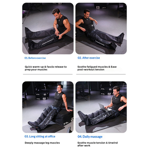 Portable Air Compression Leg Massager for Office Worker Home Use Sequential With Detachable Host <b>Storage</b> Bag EM-F909 Portable Ai - Product Image 4